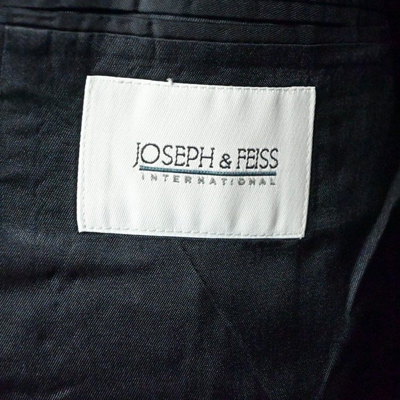 Joseph Feiss 50 Tall Navy Blue Gold 2 Button Blazer Suit Jacket Sport Coat - Picture 7 of 10